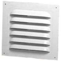 Duraflo 621212 Gable Vent, 12-1/2 in L x 12.81 in W Rough Opening, Polypropylene, White