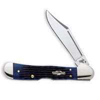 CASE 02864 Folding Pocket Knife, 2.72 in L Blade, 1-Blade, Blue Handle