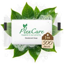 PLEXCARE (500 Pack) Pleasant Scent 1 oz Bar Soap, Hotel Travel Size, Individually Wrapped, Bulk Amenities and Toiletries for Hospitality