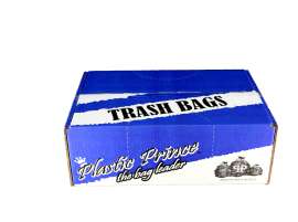 PLASTIC PRINCE 50" x 48" 65 Gallon 1.5Mil Clear Trash Bags, 50/Case