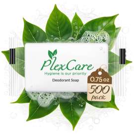 PLEXCARE (500 Pack) Pleasant Scent 0.75 oz Bar Soap, Hotel Travel Size, Individually Wrapped, Bulk Amenities and Toiletries for Hospitality