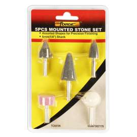 1/4" Drill Mounted Stone Kit, 5 Pieces