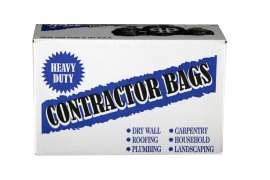 PLASTIC PRINCE 32" x 50" 42 Gallon 3Mil Black Contractor Bags, 100/Roll