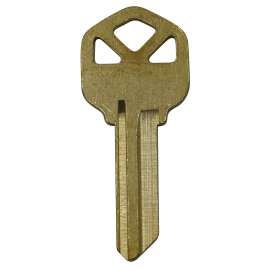 KW1 Brass Nickel Plated Blank Key, 100/Pack