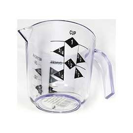 Chef Craft 20789 Measuring Cup, Plastic, Clear