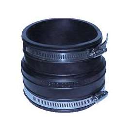 Fernco P1059-44 Pipe Coupling, 4 in Socket, 3.99 in L, Black