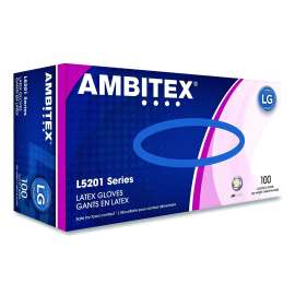 L5201 Series Powder-Free Latex Gloves, 4 mil, Large, Cream, 100/Box