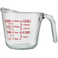 Anchor Hocking 551770L13 Measuring Cup, Glass, Clear