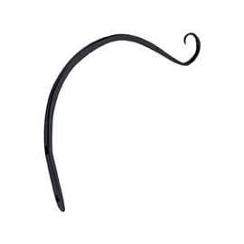 Landscapers Select Curved Forged Hanging Plant Hook, 12 In L, Powder Coated, Matte Black