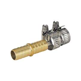 Landscapers Select Garden Hose Menders, Solid Brass, With Clamps, 5/8-5/8 Inch