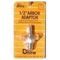 Dico 535-ARBOR Arbor Adapter, 1/2 to 1/4 in Shaft, Silver, For Mounting Buffing Wheels
