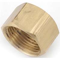 Anderson Metals 730081-08 Tube Cap, 1/2 in Compression, 200 psi, Brass