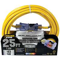 PowerZone Pro Sjtow Extension Cord, 14/3, 25 Ft