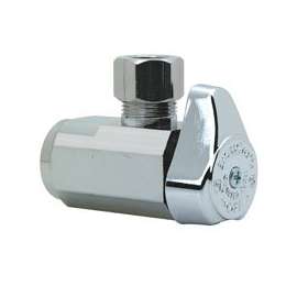 BrassCraft G2R15XCD Stop Valve, 3/8 x 3/8 in Compression x FIP, Brass, Chrome