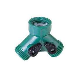 Landscapers Select Garden Hose Connectors, Y With Shut-Off-Plastic