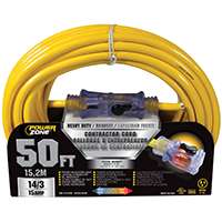 PowerZone Pro Sjtow Extension Cord, 14/3, 50 Ft