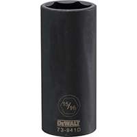 DeWALT DWMT73941OSP Impact Socket, 1/2 in Drive, 15/16 in Socket, 6-Point, Black Oxide