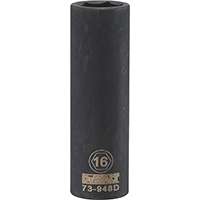 DeWALT DWMT73948OSP Impact Socket, 1/2 in Drive, 16 mm Socket, 6-Point, Black Oxide