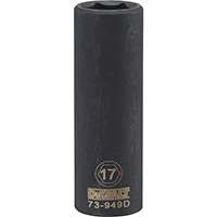 DeWALT DWMT73949OSP Impact Socket, 1/2 in Drive, 17 mm Socket, 6-Point, Black Oxide