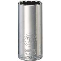 DeWALT DWMT74140OSP Drive Socket, SAE Measuring, 3/8 in Drive, 12-Point, 11/16 in Socket, Vanadium Steel