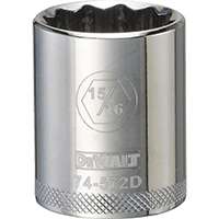 DeWALT DWMT74572OSP Fractional Drive Socket, 1/2 in Drive, 12-Point, 15/16 in Socket, Steel