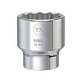DeWALT DWMT74598OSP Drive Socket, SAE Measuring, 3/4 in Drive, 12-Point, 1-13/16 in Socket, Vanadium Steel