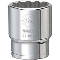 DeWALT DWMT74601OSP Drive Socket, SAE Measuring, 3/4 in Drive, 12-Point, 1-5/16 in Socket, Vanadium Steel