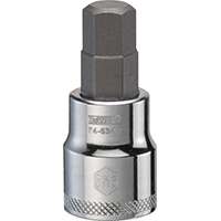 DeWALT DWMT74634OSP Fractional Hex Bit Socket, 7/16 in Tip, 3/8 in Drive, Polished Chrome Vanadium, 1-31/32 in OAL