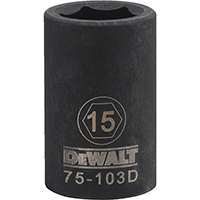 DeWalt DWMT75103OSP Impact Socket, 1/2 in, 15 mm, 6 Point