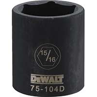 DeWalt DWMT75104OSP Impact Socket, 1/2 in, 15/16 in, 6 Point
