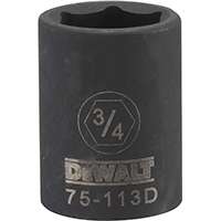 DeWalt DWMT75113OSP Impact Socket, 1/2 in, 3/4 in, 6 Point