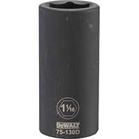DeWALT DWMT75130OSP Impact Socket, 3/4 in Drive, 1-1/16 in Socket, 6-Point, Black Oxide