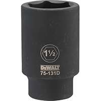 DeWALT DWMT75131OSP Impact Socket, 3/4 in Drive, 1-1/2 in Socket, 6-Point, Black Oxide
