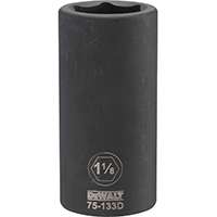 DeWALT DWMT75133OSP Impact Socket, 3/4 in Drive, 1-1/8 in Socket, 6-Point, Black Oxide
