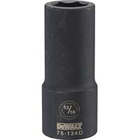 DeWALT DWMT75134OSP Impact Socket, 3/4 in Drive, 13/16 in Socket, 6-Point, Black Oxide
