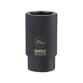 DeWALT DWMT75137OSP Impact Socket, 3/4 in Drive, 1-5/16 in Socket, 6-Point, Black Oxide