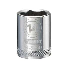 DeWALT DWMT86309OSP Hand Socket, Metric Measuring, 3/8 in Drive, 6-Point, 14 mm Socket, Vanadium Steel