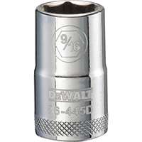 DeWALT DWMT86445OSP Drive Socket, 1/2 in Drive, 6-Point, 9/16 in Socket, Steel