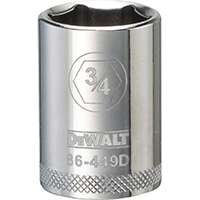 DeWALT DWMT86449OSP Drive Socket, 1/2 in Drive, 6-Point, 3/4 in Socket, Steel