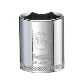 DeWALT DWMT86456OSP Fractional Drive Socket, 1/2 in Drive, 6-Point, 1-1/16 in Socket, Steel