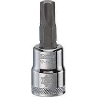 DeWALT DWMT87146OSP Torx Bit Socket, T45 Tip, 3/8 in Drive, Polished Chrome Vanadium, 1-31/32 in OAL