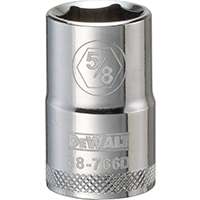 DeWALT DWMT88766OSP Fractional Drive Socket, 1/2 in Drive, 6-Point, 5/8 in Socket, Steel