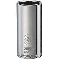 DeWALT DWMT88971OSP Drive Socket, SAE Measuring, 3/8 in Drive, 6-Point, 7/8 in Socket, Vanadium Steel
