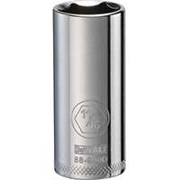 DeWALT DWMT88990OSP Drive Socket, SAE Measuring, 3/8 in Drive, 6-Point, 11/16 in Socket, Vanadium Steel