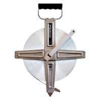 KESON SNR18300 Tape Measure, 300 ft L x 3/8 in W Blade, Steel Blade, Chrome