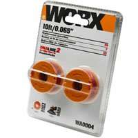 WORX WA0004.M1 Trimmer Line, 0.065 in Dia, Synthetic Co-Polymer Nylon Resin, Orange