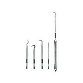 4-Pc Hook and Pick Set with Vinyl Case, Steel, 5-9/16 in