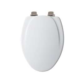 Mayfair 130NISL000 Toilet Seat, Elongated, Wood, White