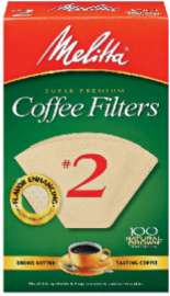 100CT#2 BRN Cone Filter