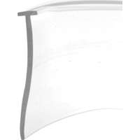 Prime-Line M 6211 Swinging Shower Door Bottom Seal, Vinyl, Clear, For Swinging Shower Doors and Tub Enclosures